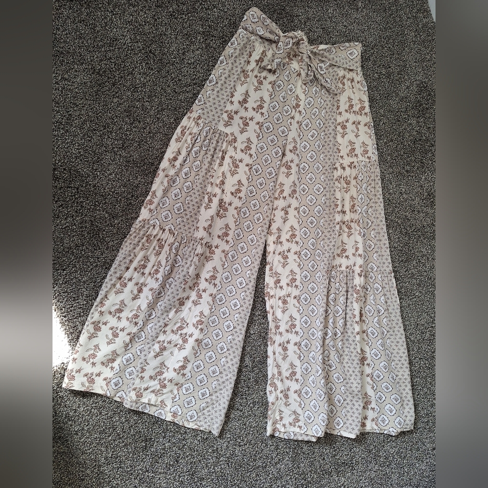 Baltic Born Women’s High Waist Boho Print Wide Leg Pants Size M - Picture 9 of 14